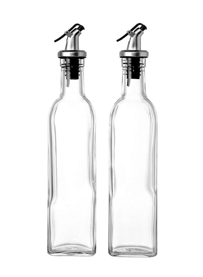 Castanea Oil Dispenser, Vinegar Cruet Bottle, Air Tight Oil Bottle 500 ml, Set of 2 (Only Oil Bottles) - Image 2